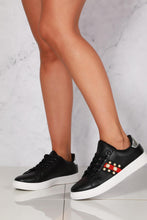 Load image into Gallery viewer, Ginnie pearl embellished three stripe trainer