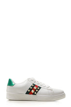 Load image into Gallery viewer, Ginnie pearl embellished three stripe trainer