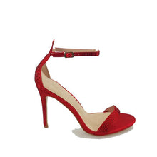 Load image into Gallery viewer, GIANI Stiletto Anklestrap Diamante Sandal