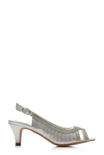 Load image into Gallery viewer, Tara low kitten heel open toe sling back shoe