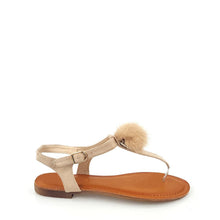 Load image into Gallery viewer, CANNIA Toe Post Pom Pom Flat Sandal