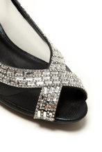 Load image into Gallery viewer, Kirsty open toe mesh diamante shoe