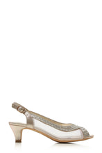 Load image into Gallery viewer, Kirsty open toe mesh diamante shoe
