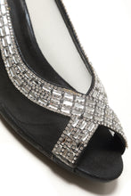 Load image into Gallery viewer, Willow kitten heel open toe diamante mesh