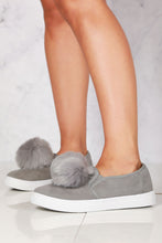 Load image into Gallery viewer, Sherrie faux fur pom pom skater pump