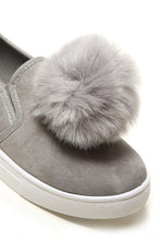 Load image into Gallery viewer, Sherrie faux fur pom pom skater pump
