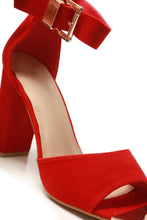 Load image into Gallery viewer, Jessy medium block heel open toe ankle strap sandal