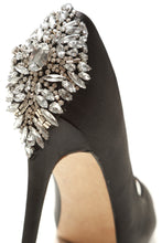 Load image into Gallery viewer, Nina peep toe with diamante gems on back