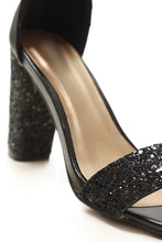 Load image into Gallery viewer, Elin high block heel glitter sandal
