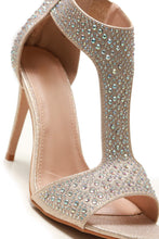 Load image into Gallery viewer, Ebony t-bar open toe stiletto sandal