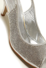 Load image into Gallery viewer, Riva slingback peeptoe diamante sandal