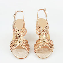 Load image into Gallery viewer, Enna Strappy Open Toe Jewel Sandal