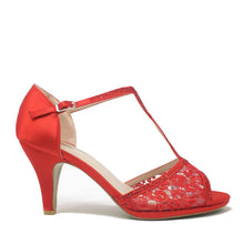 Load image into Gallery viewer, Letty T-Bar Twist Peep Toe Sandal