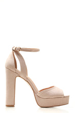 Load image into Gallery viewer, Hayley ankle strap peep toe platform sandals