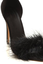 Load image into Gallery viewer, Danika faux fur trim anklestrap sandal