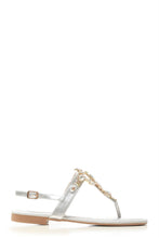 Load image into Gallery viewer, Thea flat diamante toe post sandal