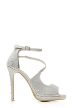 Load image into Gallery viewer, Luci ankle-strap diamante mesh sandal