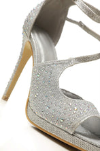 Load image into Gallery viewer, Luci ankle-strap diamante mesh sandal