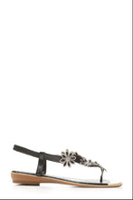 Load image into Gallery viewer, Tamaris flower diamante slingback toe-post