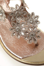 Load image into Gallery viewer, Tamaris flower diamante slingback toe-post